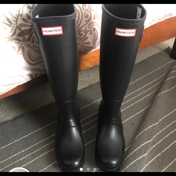 Hunter Boots Shoes - Matte Black Hunter Boots